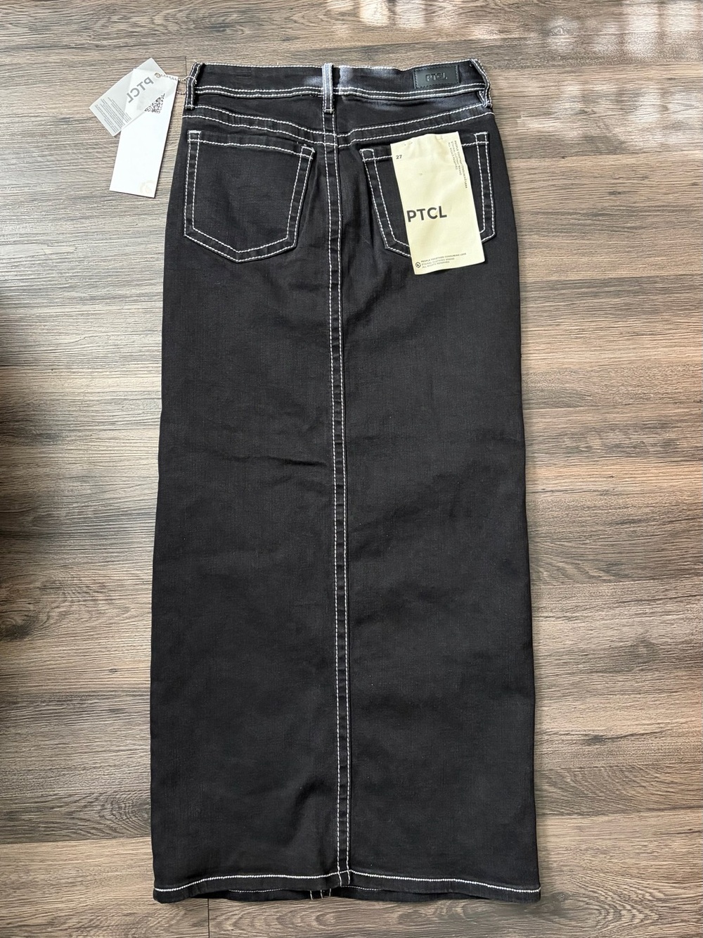 PTCL Black Skirt with Heavy White Stitching - Picture 2 of 4